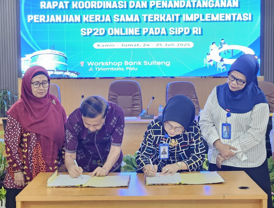 Perjanjian Kerjasama SP2D Online PT.Bank Sulteng Dan Pemda Kab.Parigi Moutong